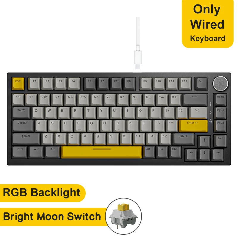 AJAZZZ™ AK820 Pro – 75% Mechanical Keyboard | Wireless & TFT