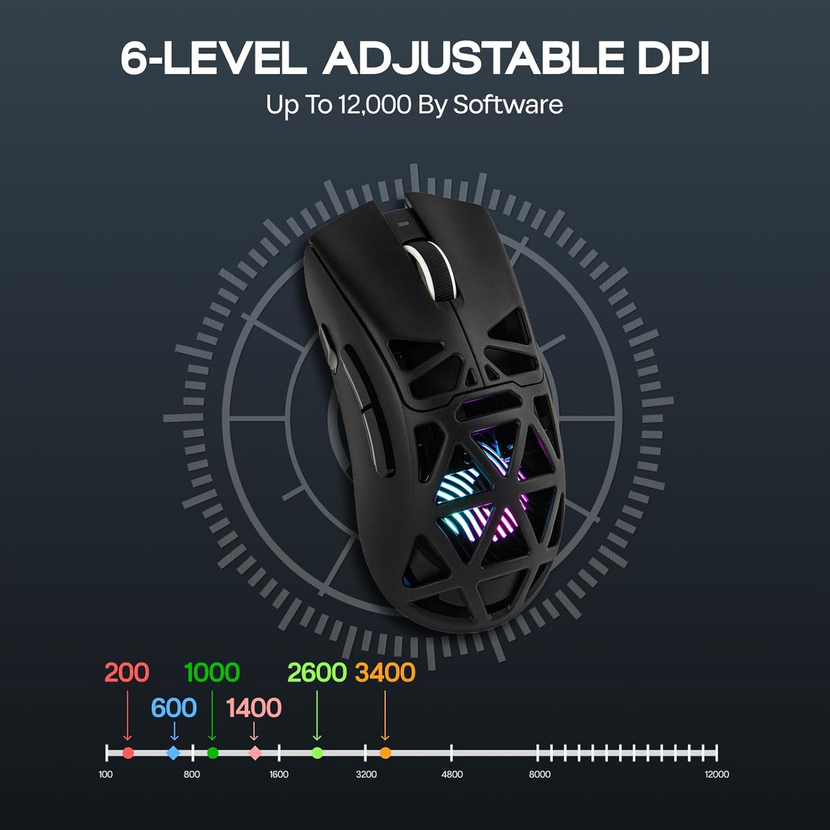 AULA™ SC620 Tri-Mode Lightweight Wireless Gaming Mouse
