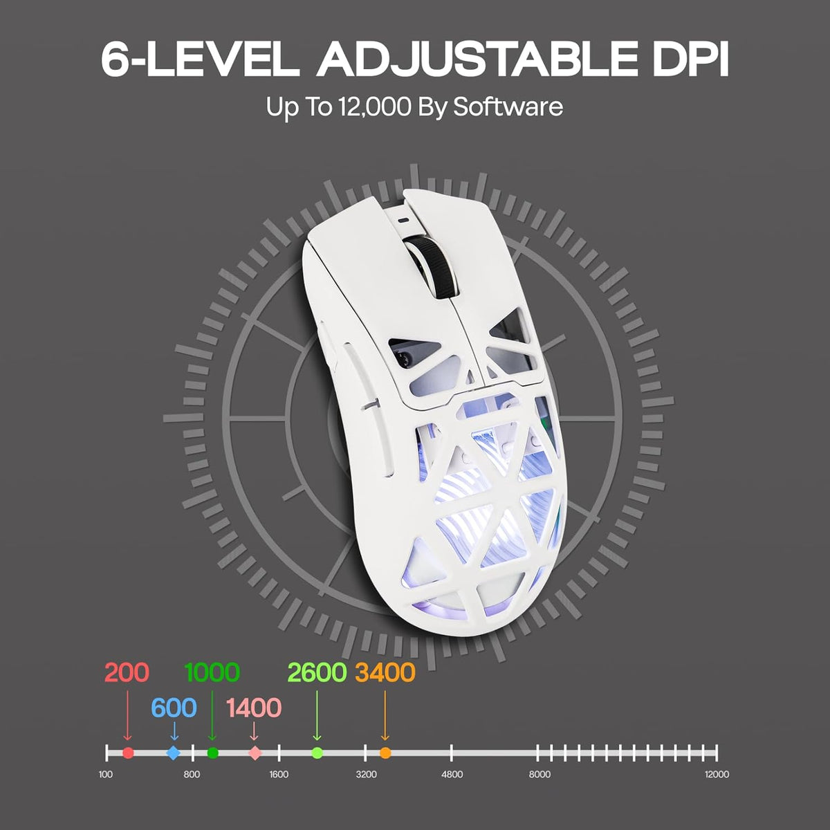AULA™ SC620 Tri-Mode Lightweight Wireless Gaming Mouse
