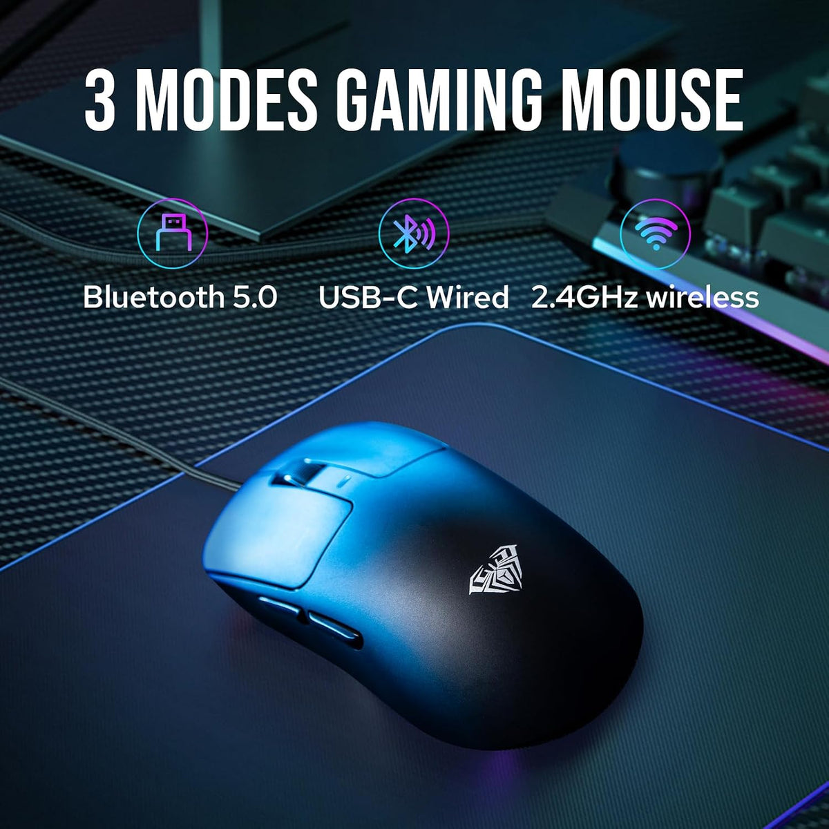 AULA™ SC680 Tri-Mode 8K Wireless Gaming Mouse