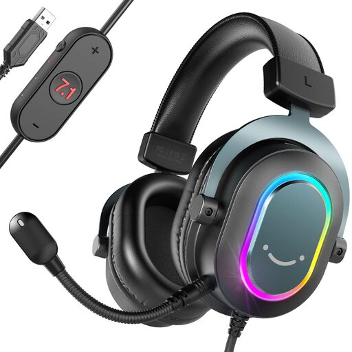 Fifine™ H6 RGB 7.1 Gaming Headset – Bright Colors, Big Sound