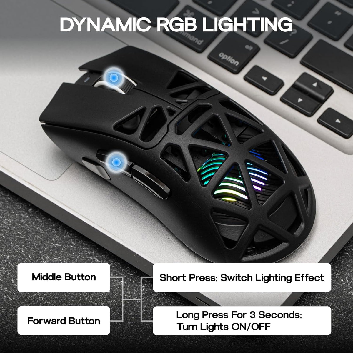 AULA™ SC620 Tri-Mode Lightweight Wireless Gaming Mouse