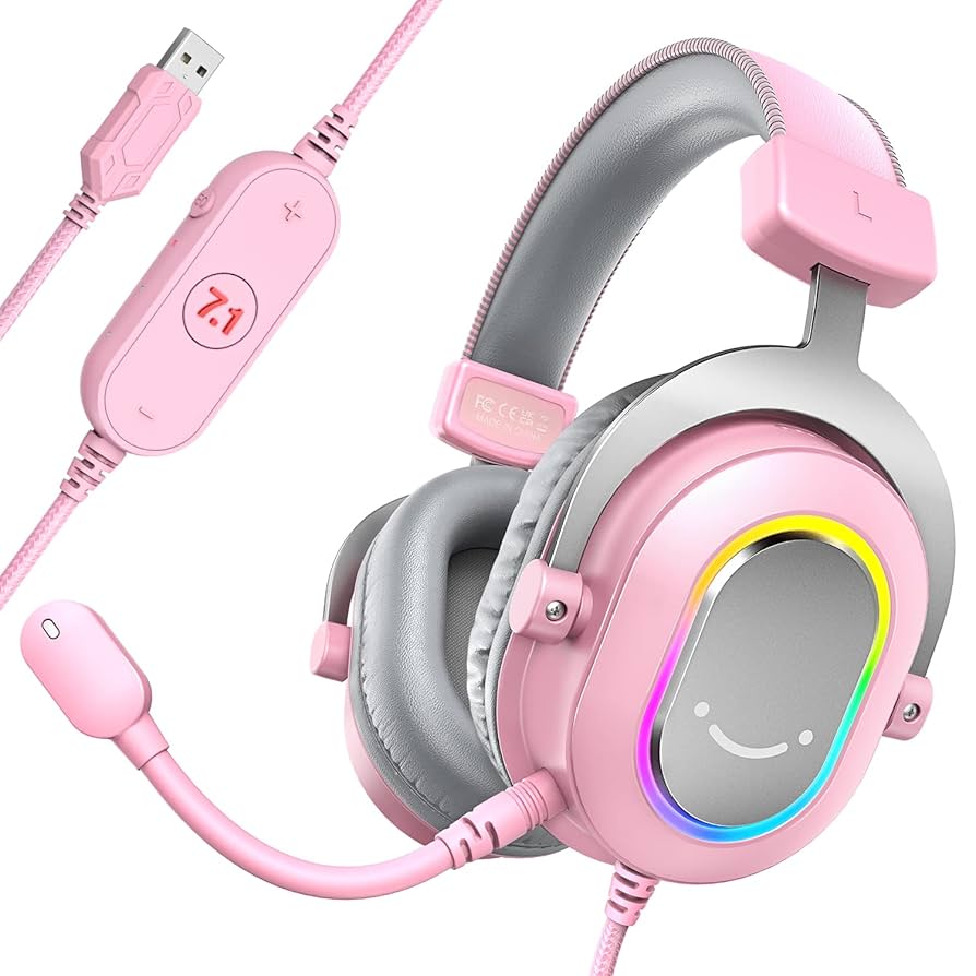 Fifine™ H6 RGB 7.1 Gaming Headset – Bright Colors, Big Sound
