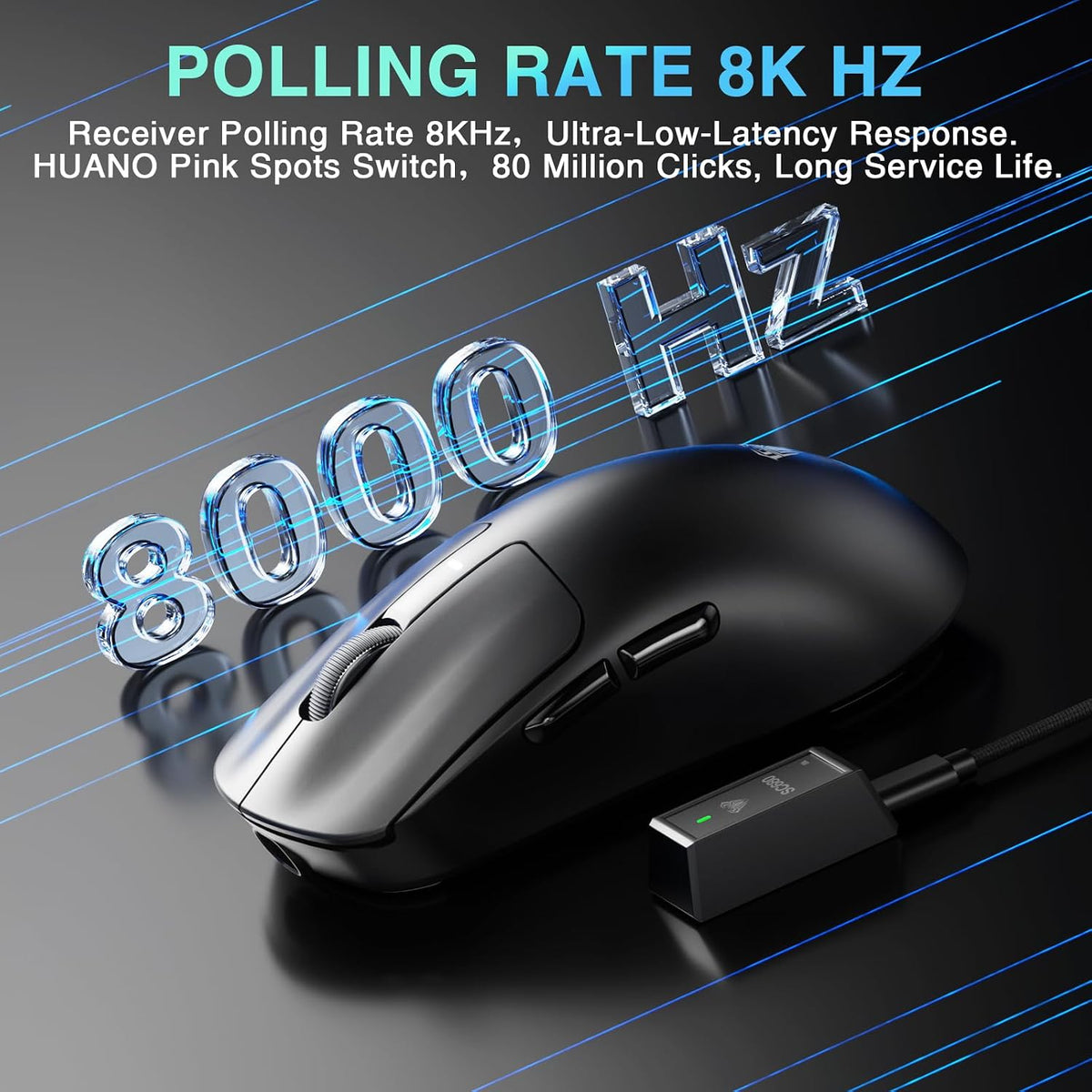 AULA™ SC680 Tri-Mode 8K Wireless Gaming Mouse