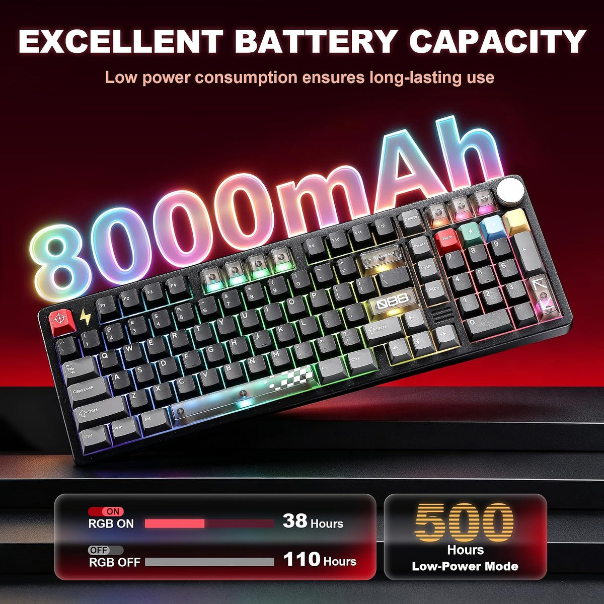 YUNZII™ AL98 PRO Dual-8K Aluminum Wireless Mechanical Keyboard