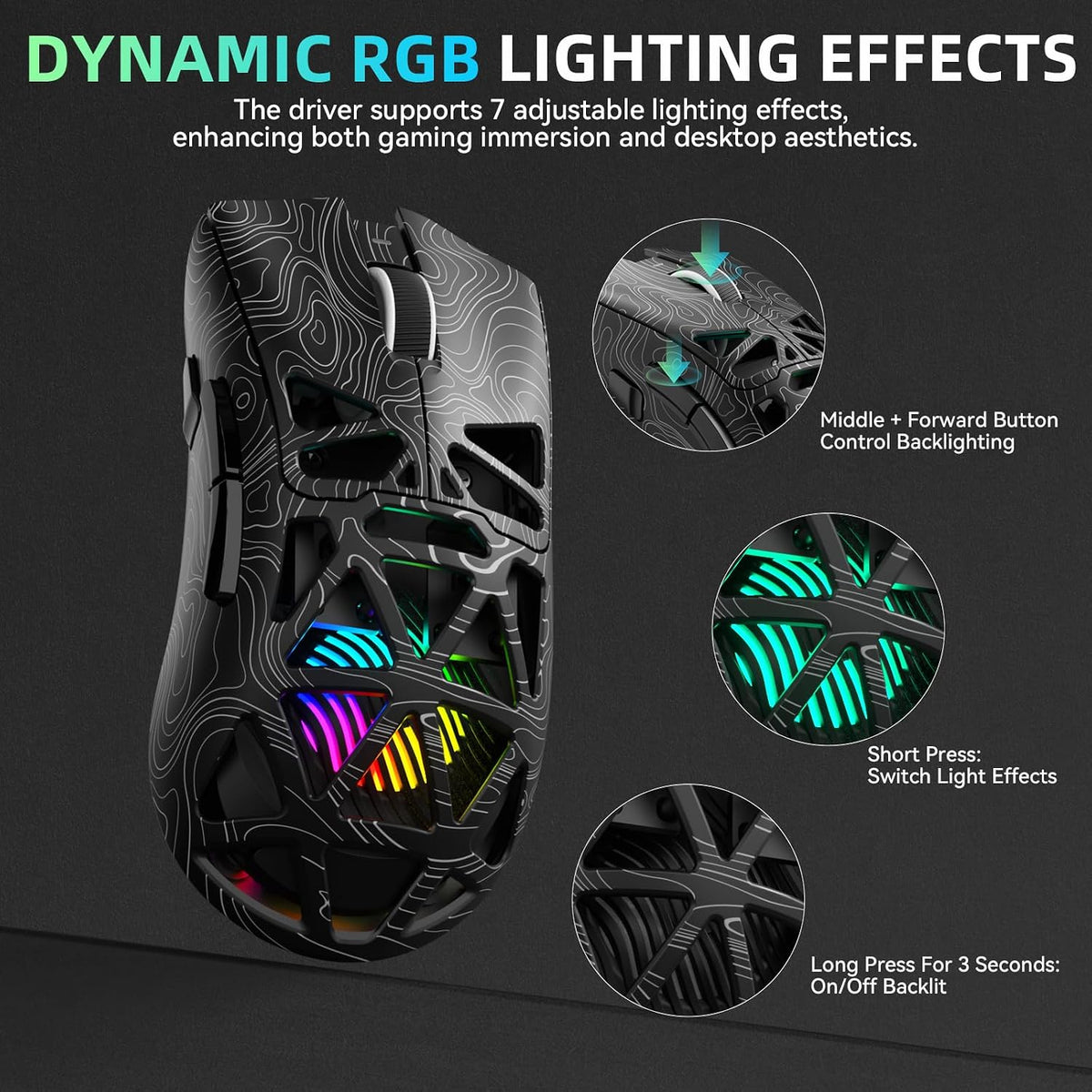 AULA™ SC620 Tri-Mode Lightweight Wireless Gaming Mouse