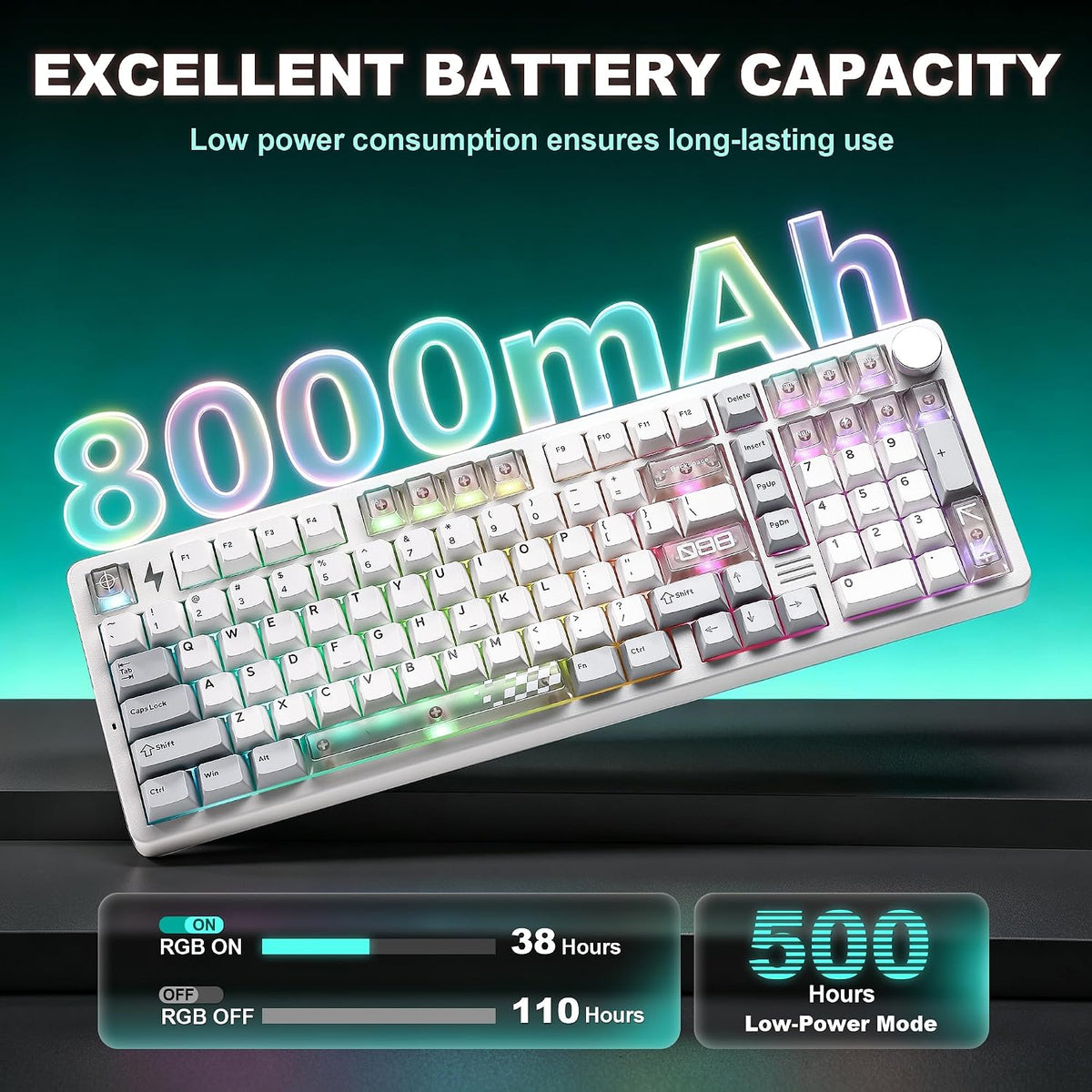 YUNZII™ AL98 PRO Dual-8K Aluminum Wireless Mechanical Keyboard