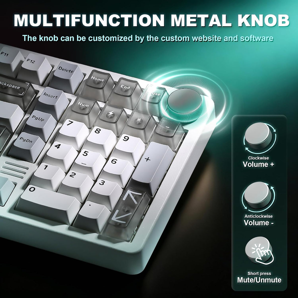 YUNZII™ AL98 PRO Dual-8K Aluminum Wireless Mechanical Keyboard