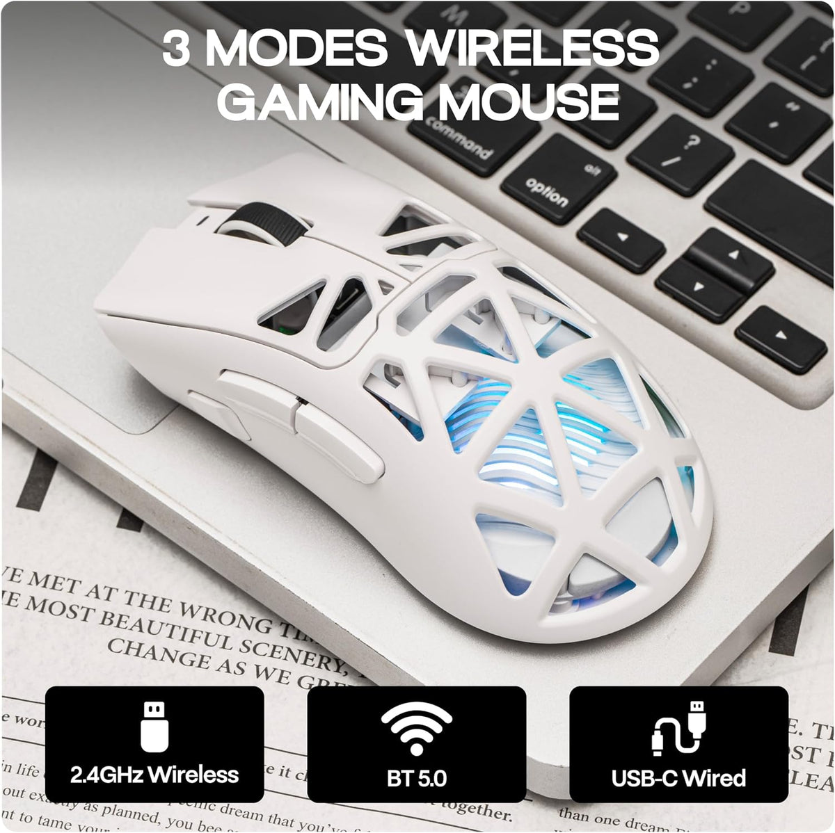 AULA™ SC620 Tri-Mode Lightweight Wireless Gaming Mouse
