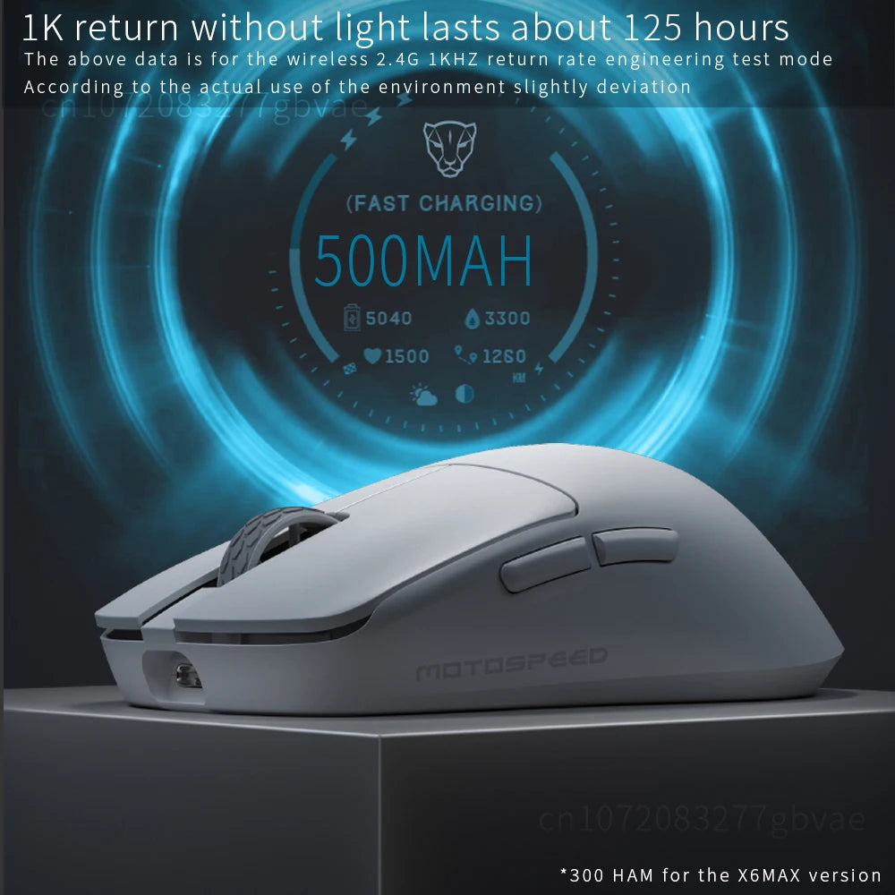 Motospeed™ X6 Max – 8K Wireless Gaming Mouse | 43g Ultra-Light | 30K DPI