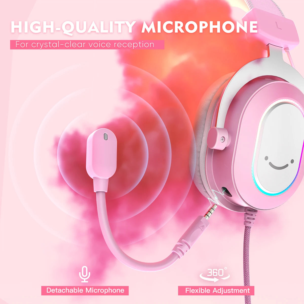 Fifine™ H6 RGB 7.1 Gaming Headset – Bright Colors, Big Sound