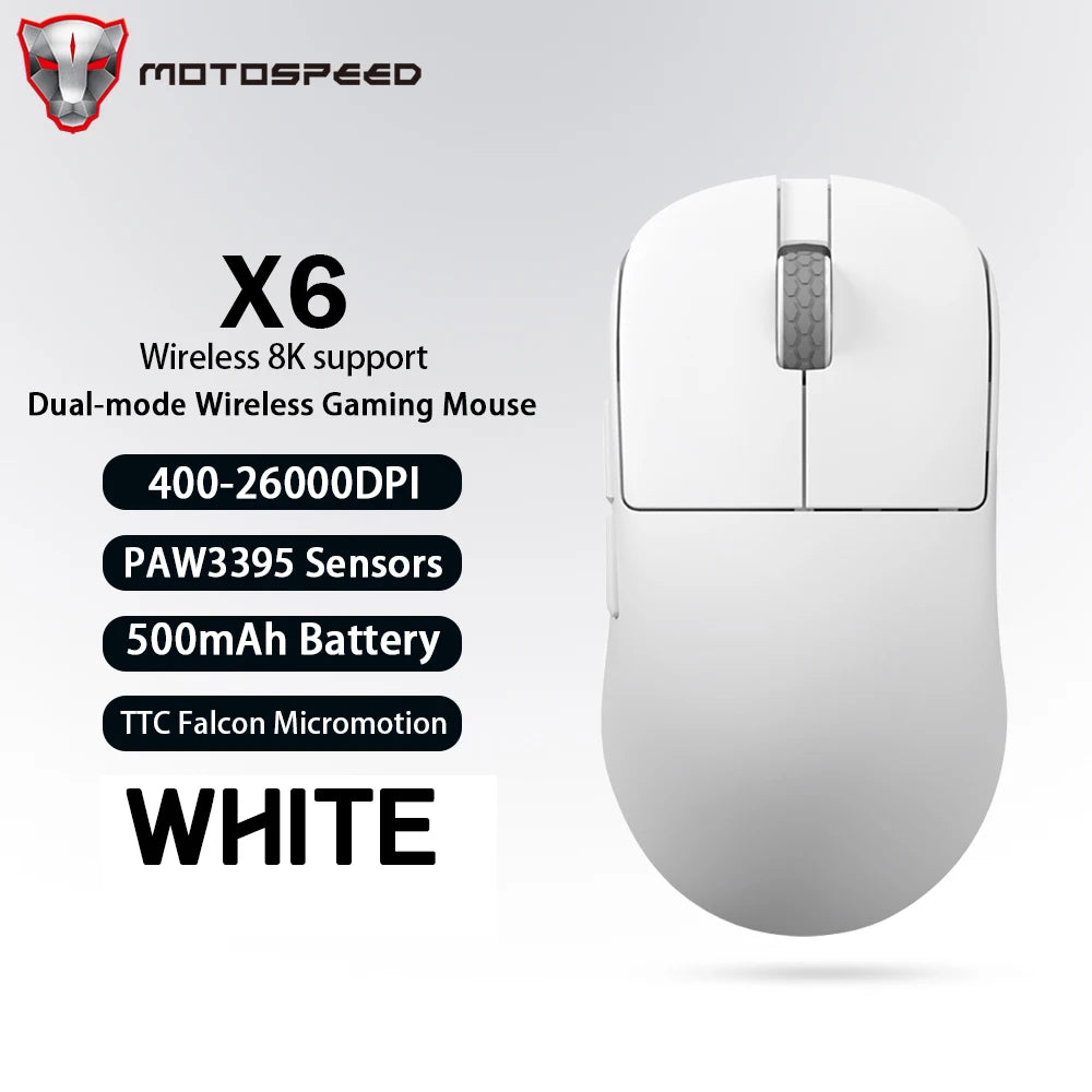 Motospeed™ X6 Max – 8K Wireless Gaming Mouse | 43g Ultra-Light | 30K DPI