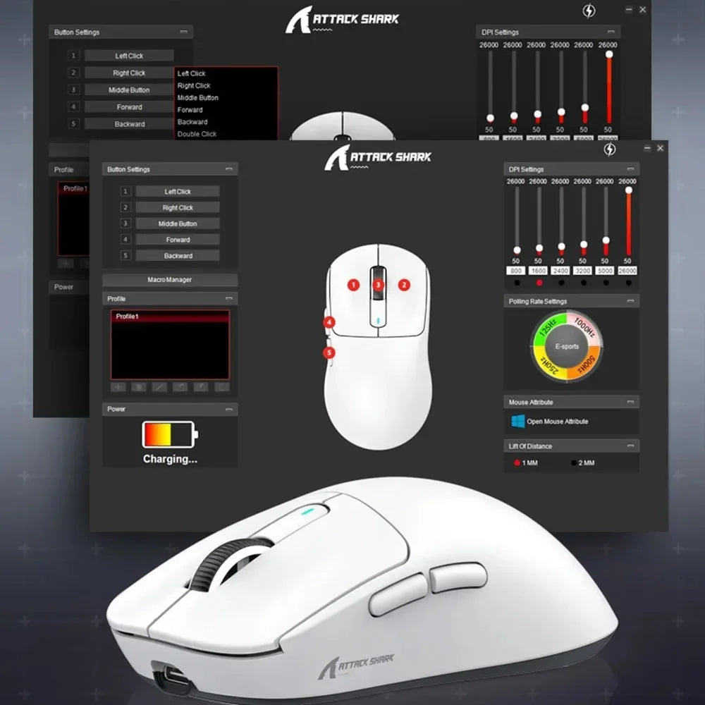 ATTACK SHARK™ X3 Pro Wireless Gaming Mouse – PAW3395 Sensor, 4K Polling Rate