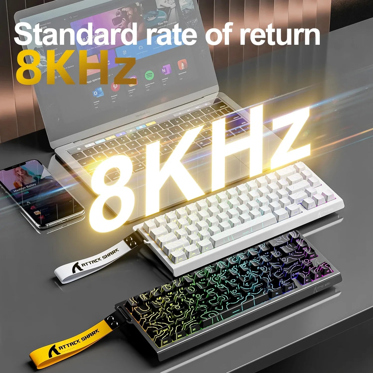 ATTACK SHARK™ X68 HE Wired Magnetic Gaming Keyboard