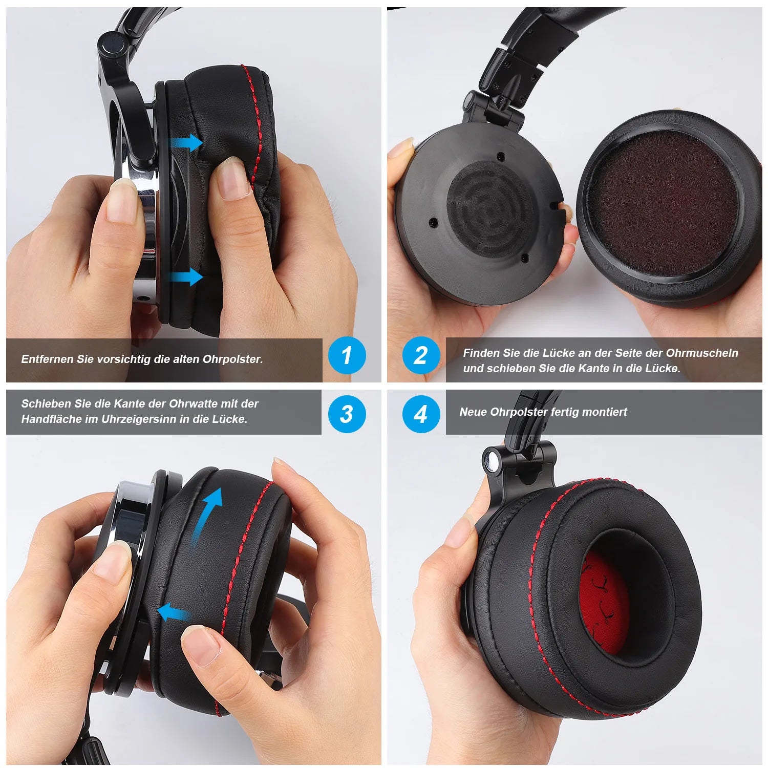 OneOdio™ Replacement Ear Pads – 95mm Soft Memory Foam Cushions