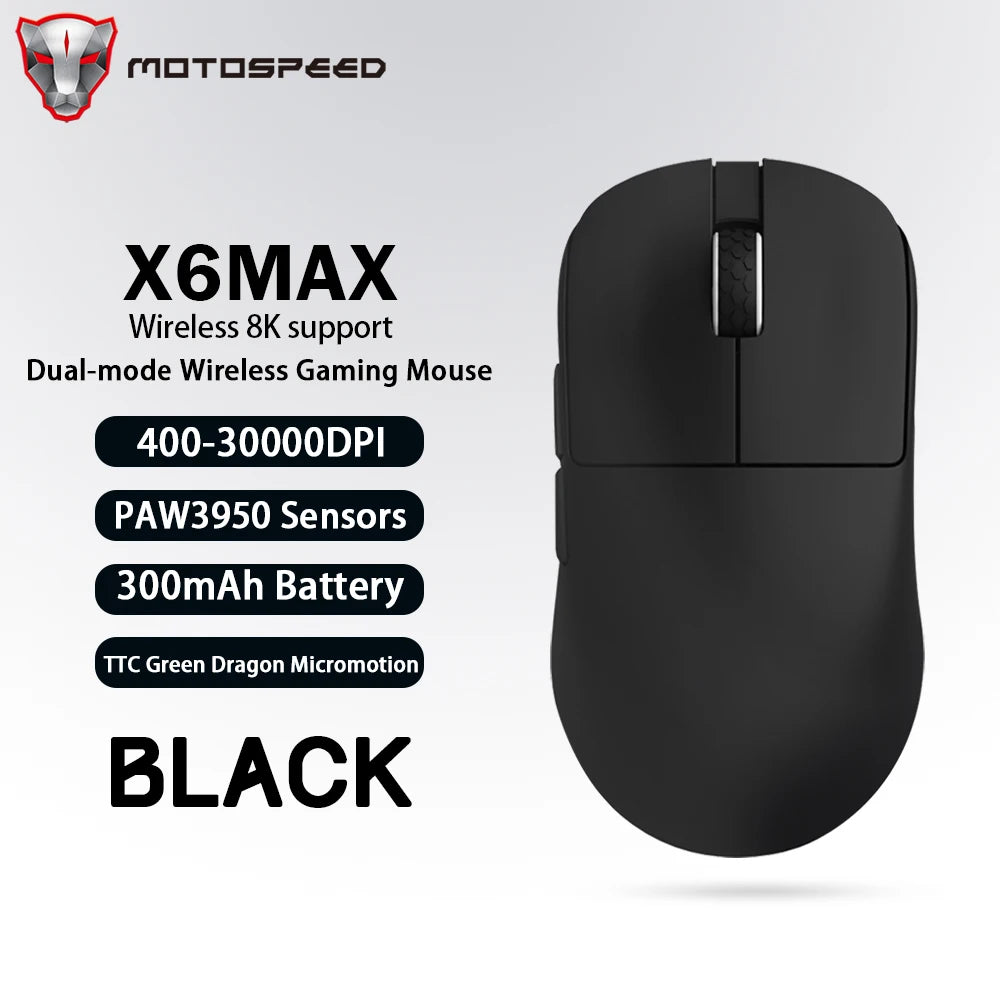 Motospeed™ X6 Max – 8K Wireless Gaming Mouse | 43g Ultra-Light | 30K DPI